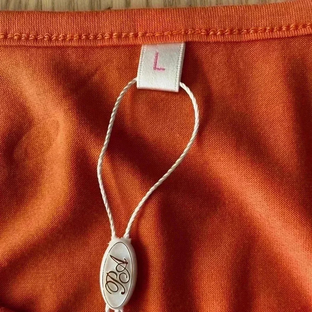 🆕Pretty Angel Orange Ruffle-Hem Tunic L🆕 - Picture 8 of 12